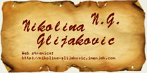 Nikolina Glijaković vizit kartica